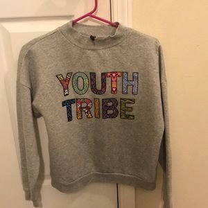 Grey youth tribe sweater